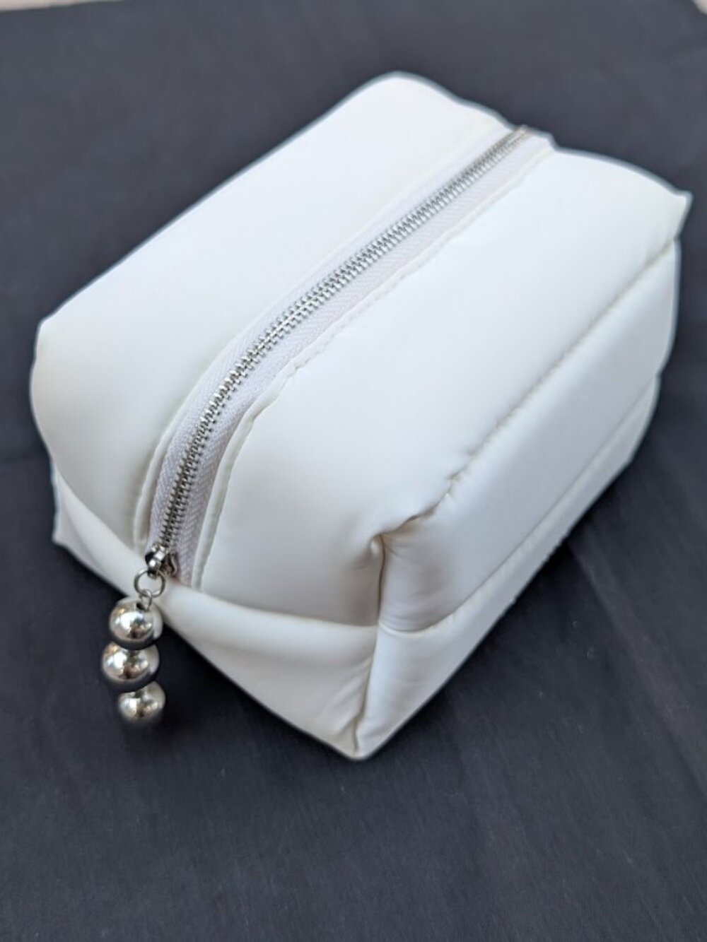 Sulwhasoo White Tofu Pouch Puffy Toiletry Bag Travel Cosmetic Makeup Pouch